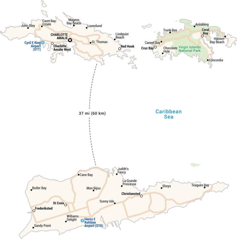 US Virgin Islands Map
