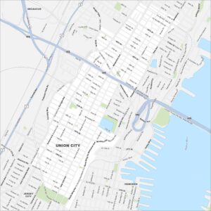 Union City Map New Jersey
