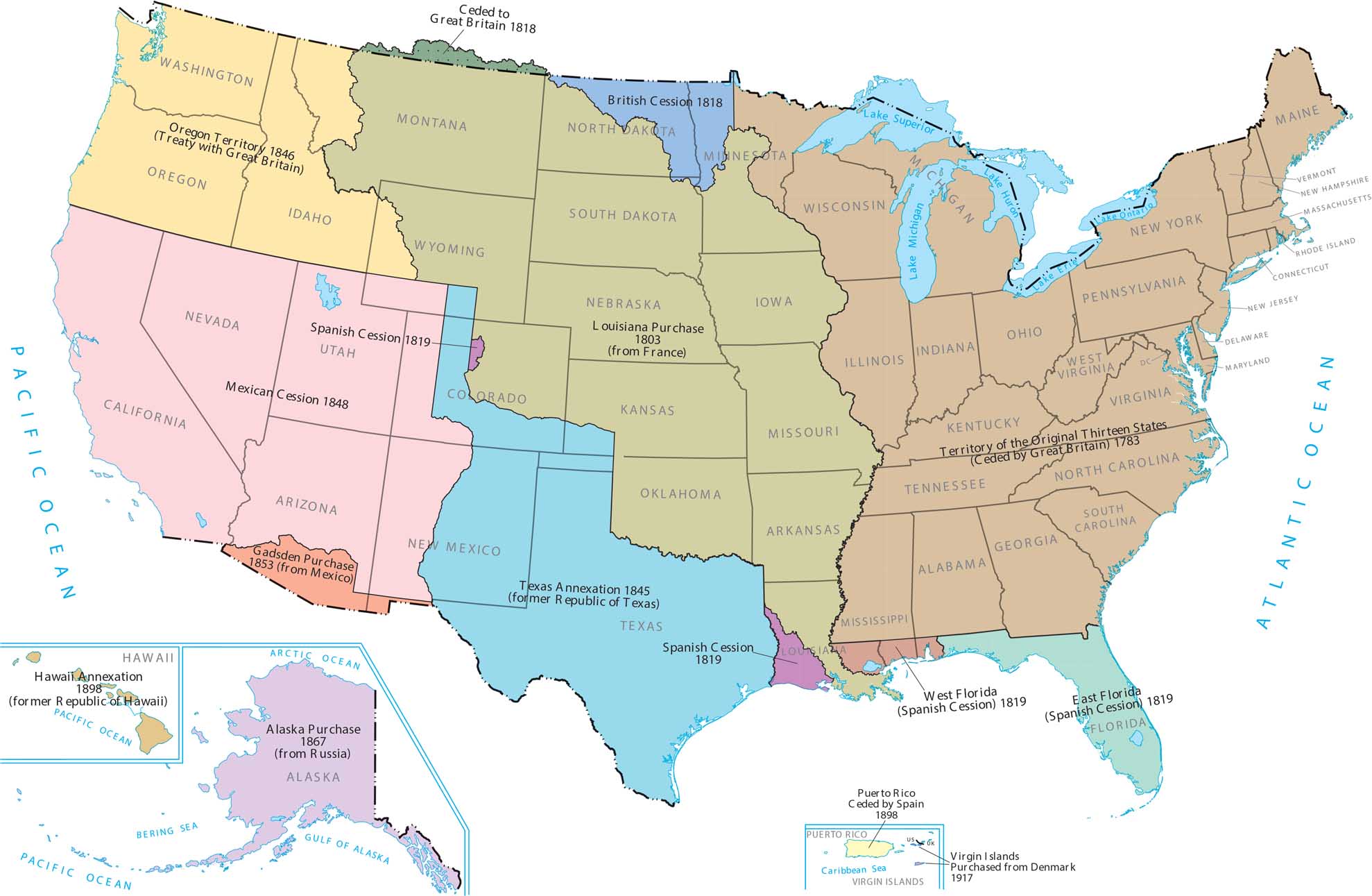 United States Territory Acquisition Map