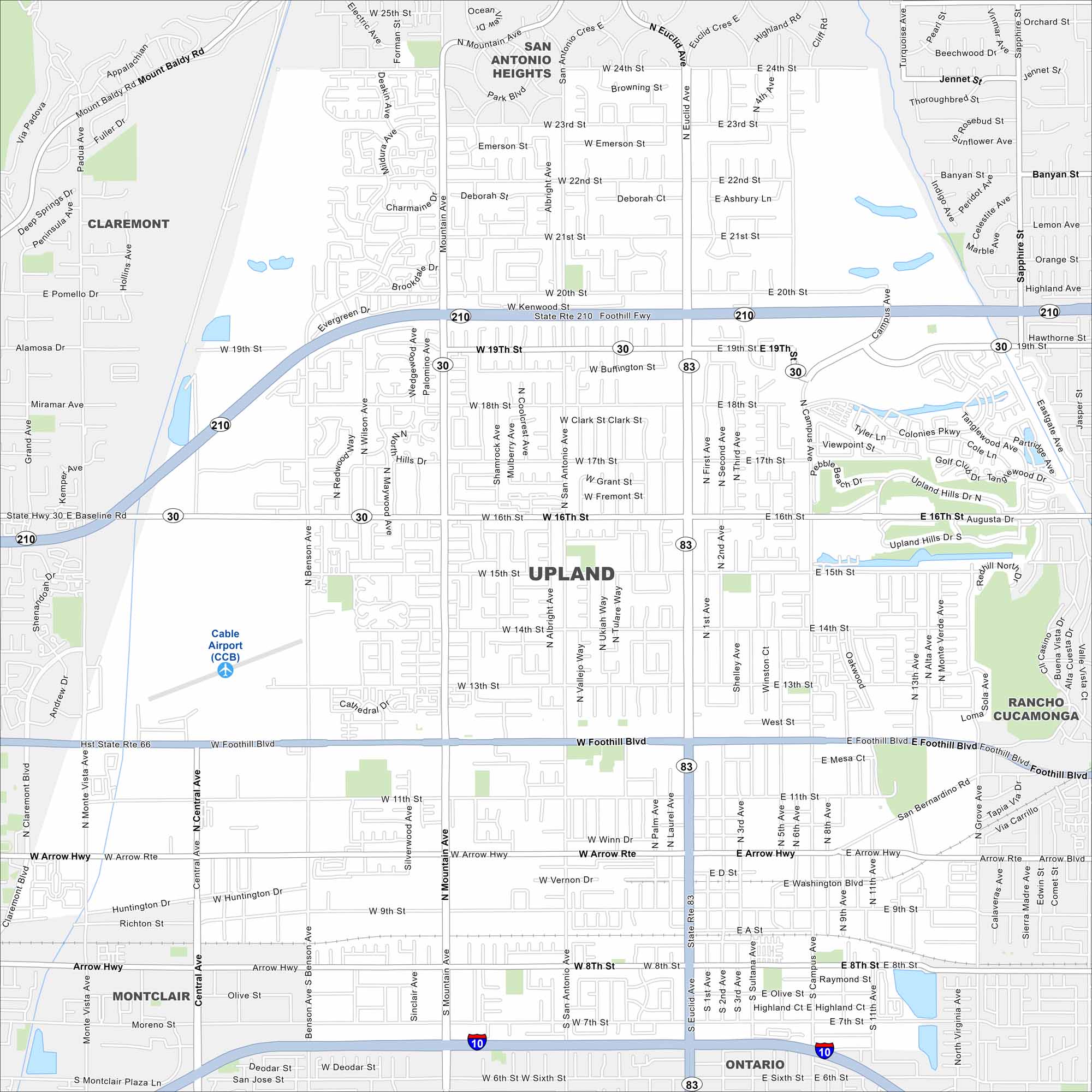 Upland Map California