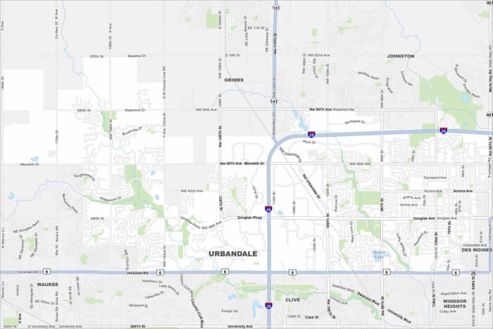Urbandale Map Iowa