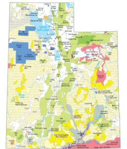 Utah National Parks and Forests Map