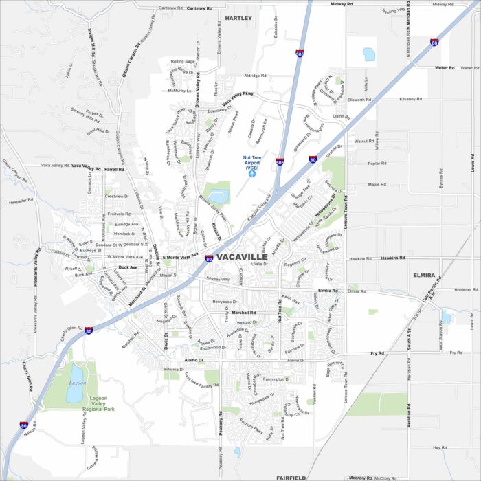 Vacaville Map California
