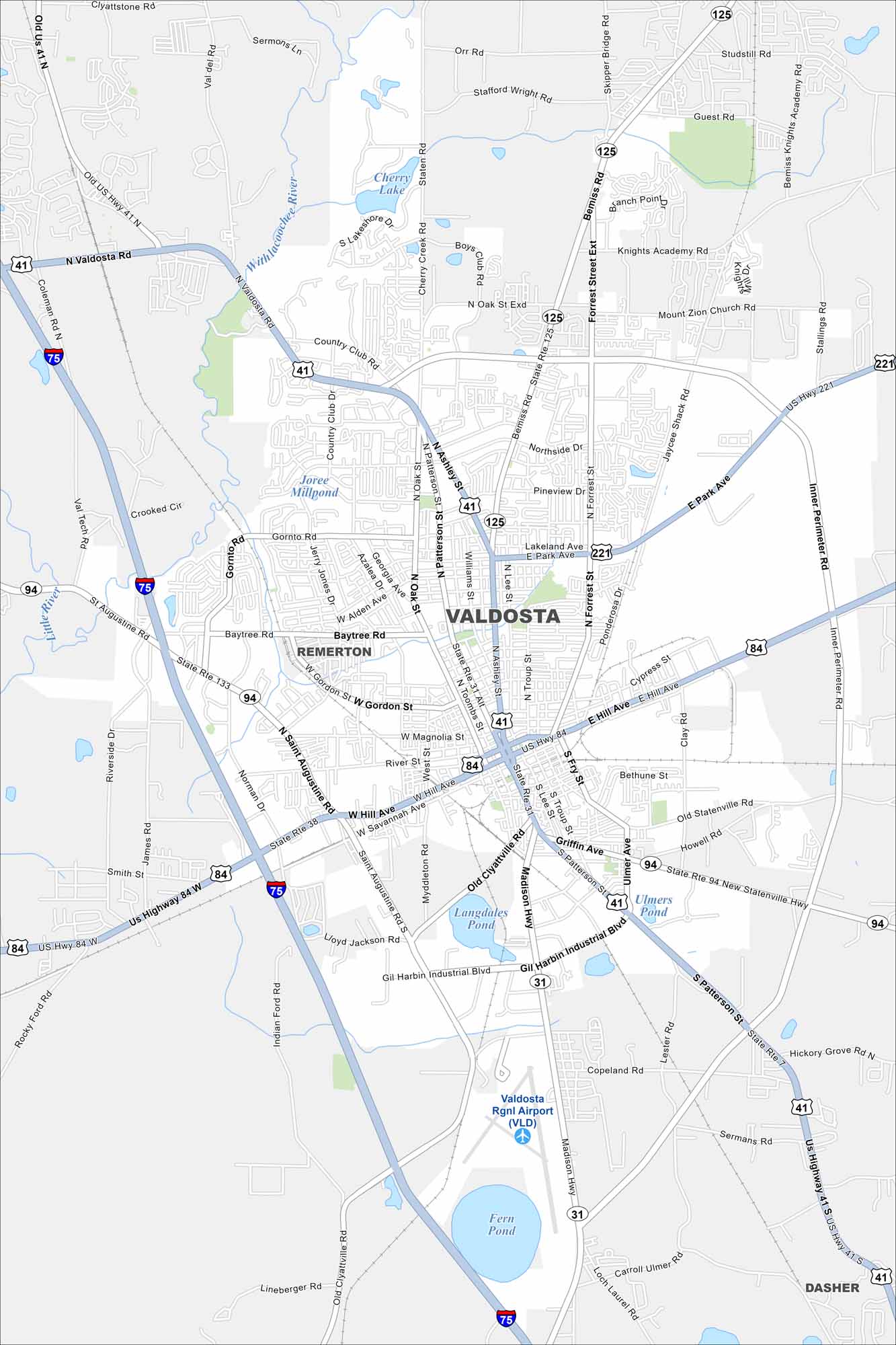 Valdosta Map Georgia