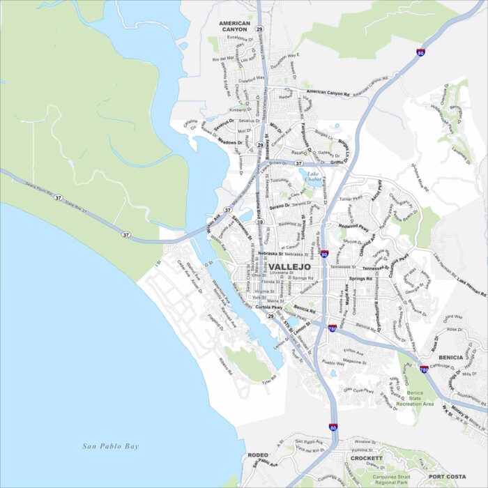 Vallejo Map California