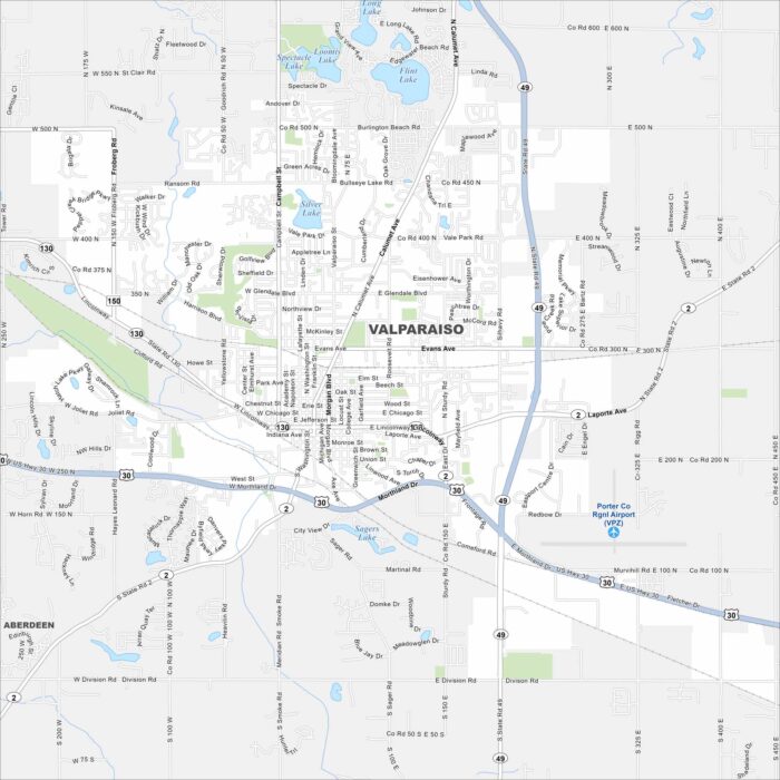 Valparaiso Map Indiana