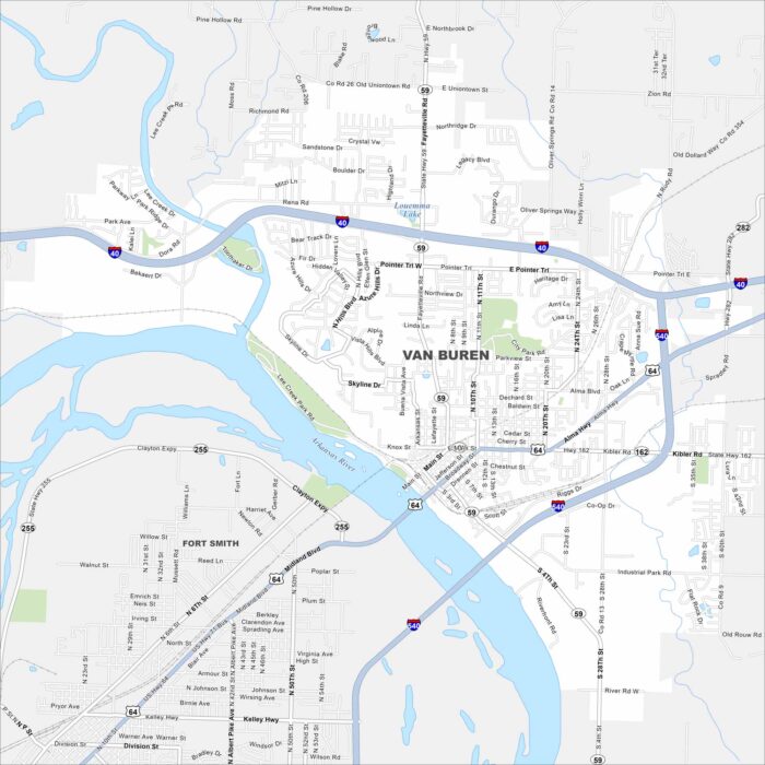 Van Buren Map Arkansas