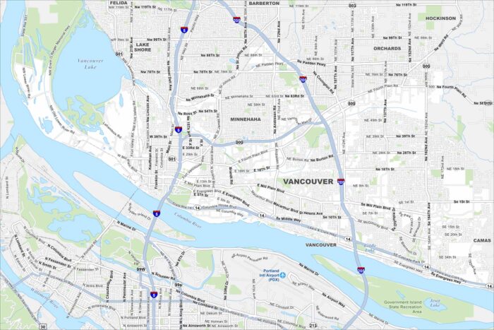 Vancouver Map Washington