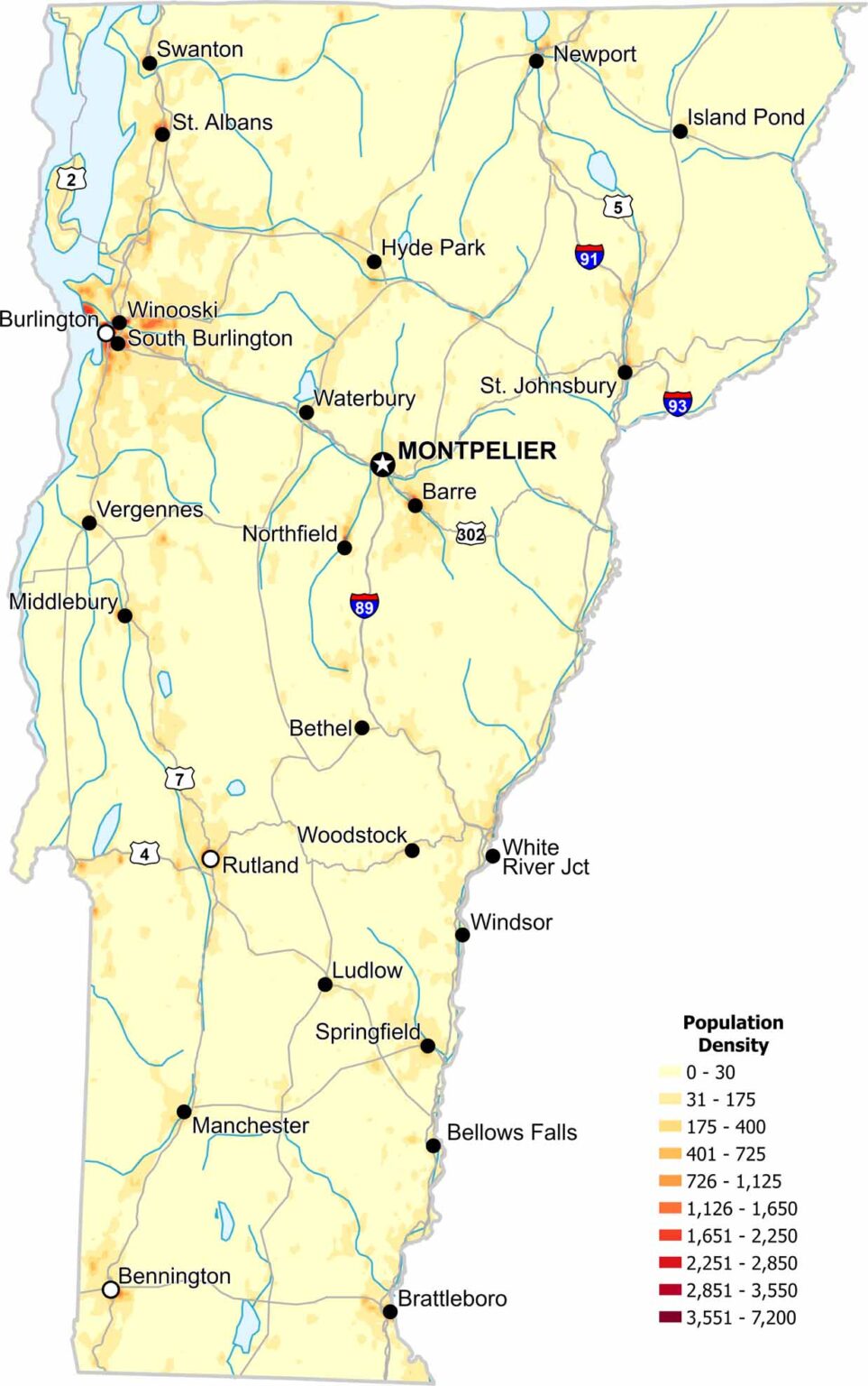 Stja Vt Map Map of Vermont - US Maps