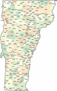 Vermont Zip Code Map