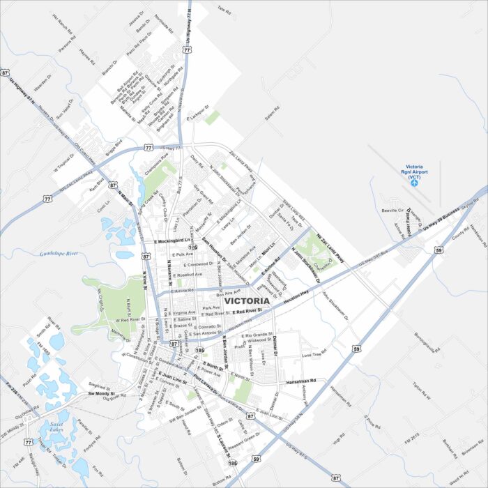 Victoria Map Texas