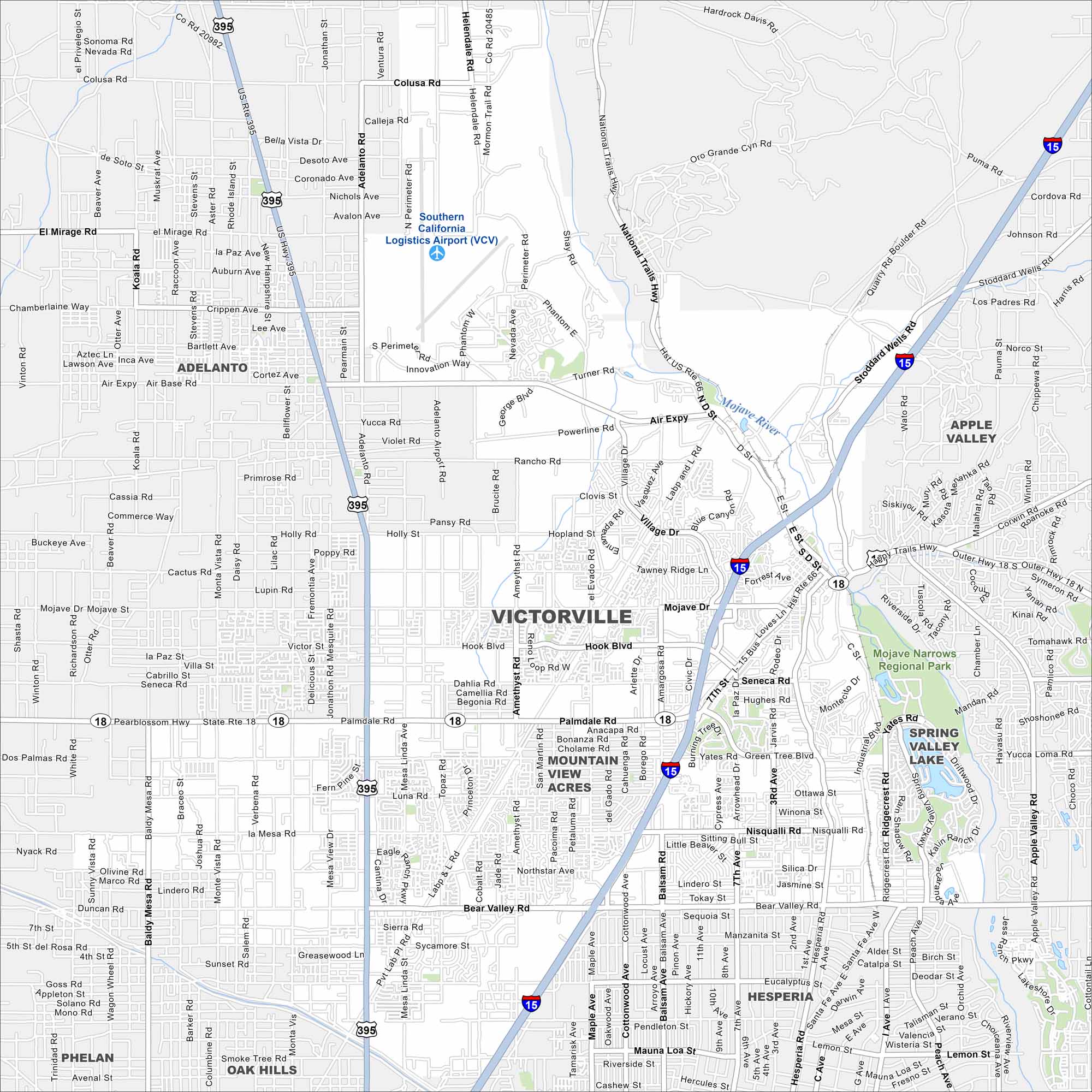 Victorville Map California