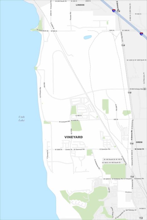Vineyard Map Utah