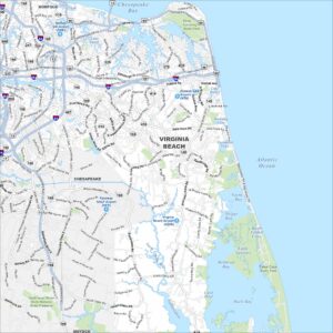 Virginia Beach Map Virginia