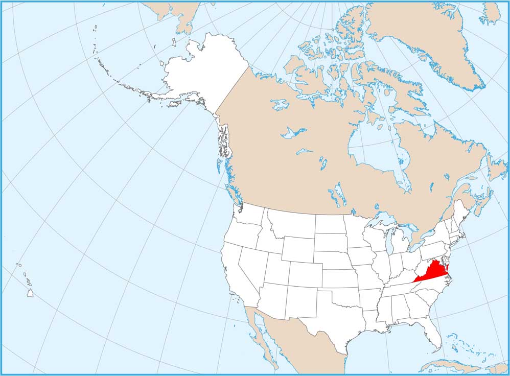 Virginia Location Map