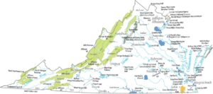 Virginia National Parks and Forests Map