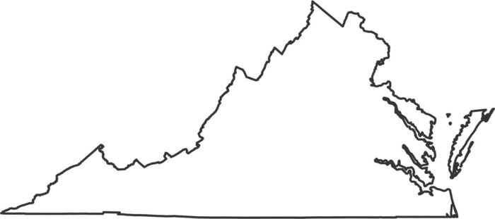 Virginia Outline Map