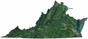 Virginia Satellite Map