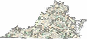 Virginia Zip Code Map