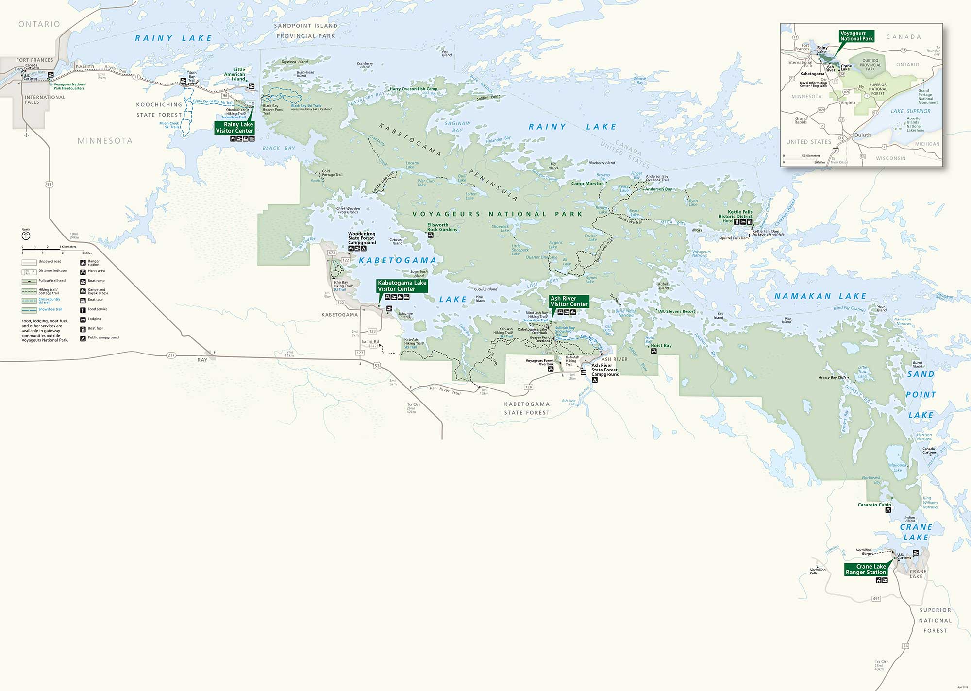 Voyageurs National Park Map