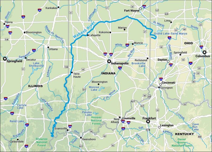 Wabash River Map