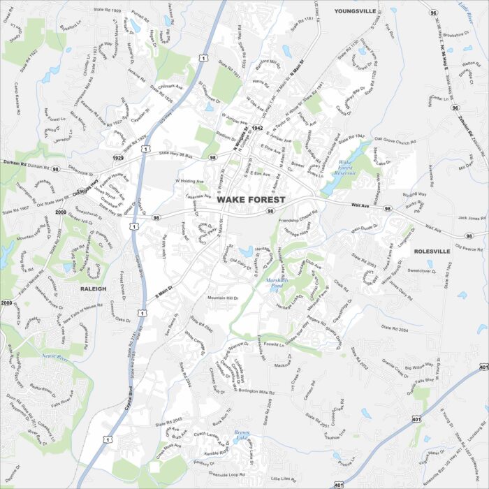 Wake Forest Map North Carolina