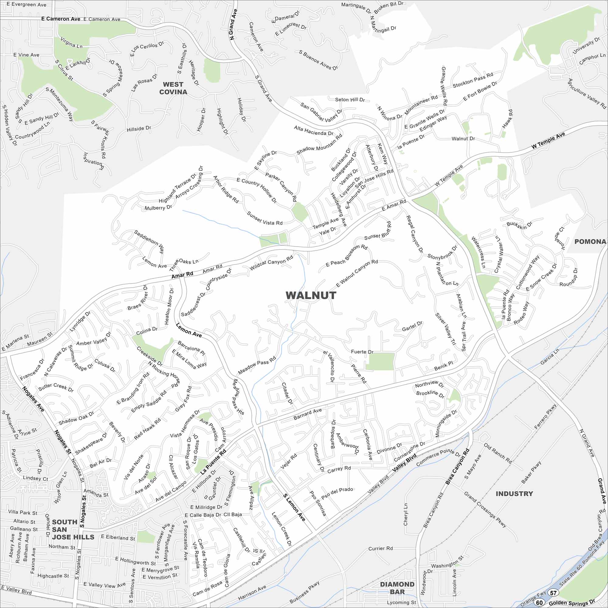 Walnut Map California