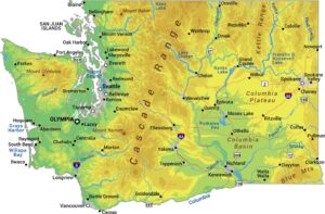 Washington Physical Map