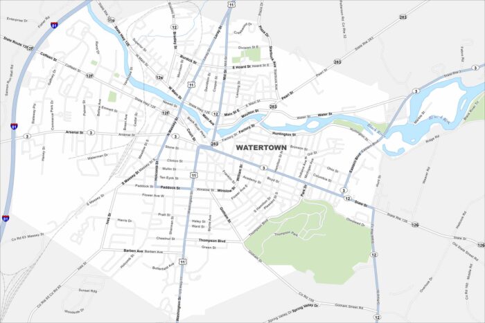 Watertown Map New York