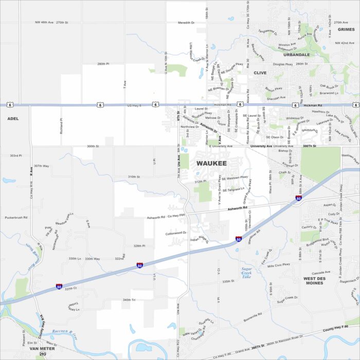 Waukee Map Iowa