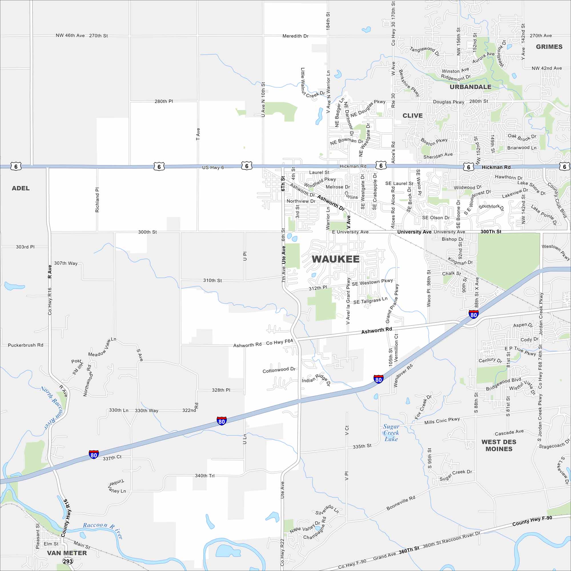 Waukee Map Iowa