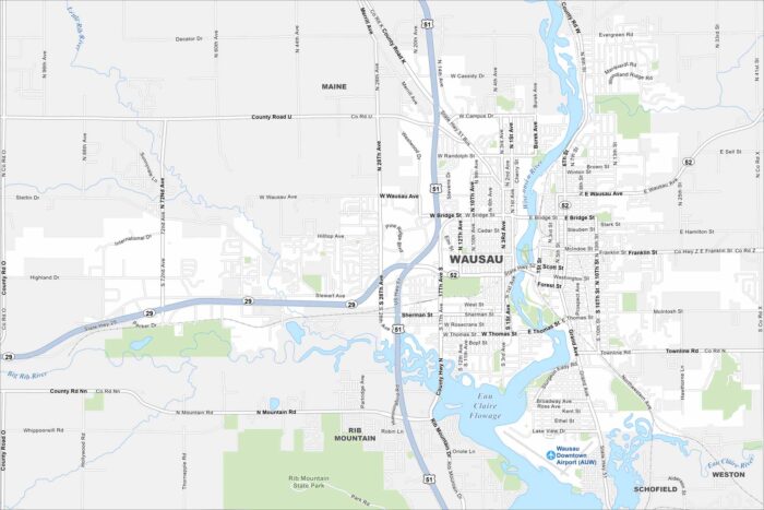 Wausau Map Wisconsin