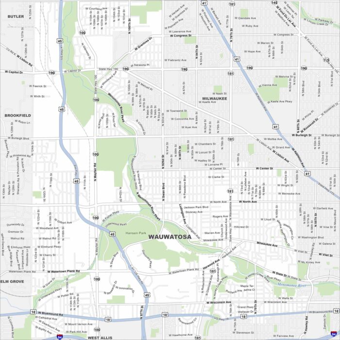 Wauwatosa Map Wisconsin