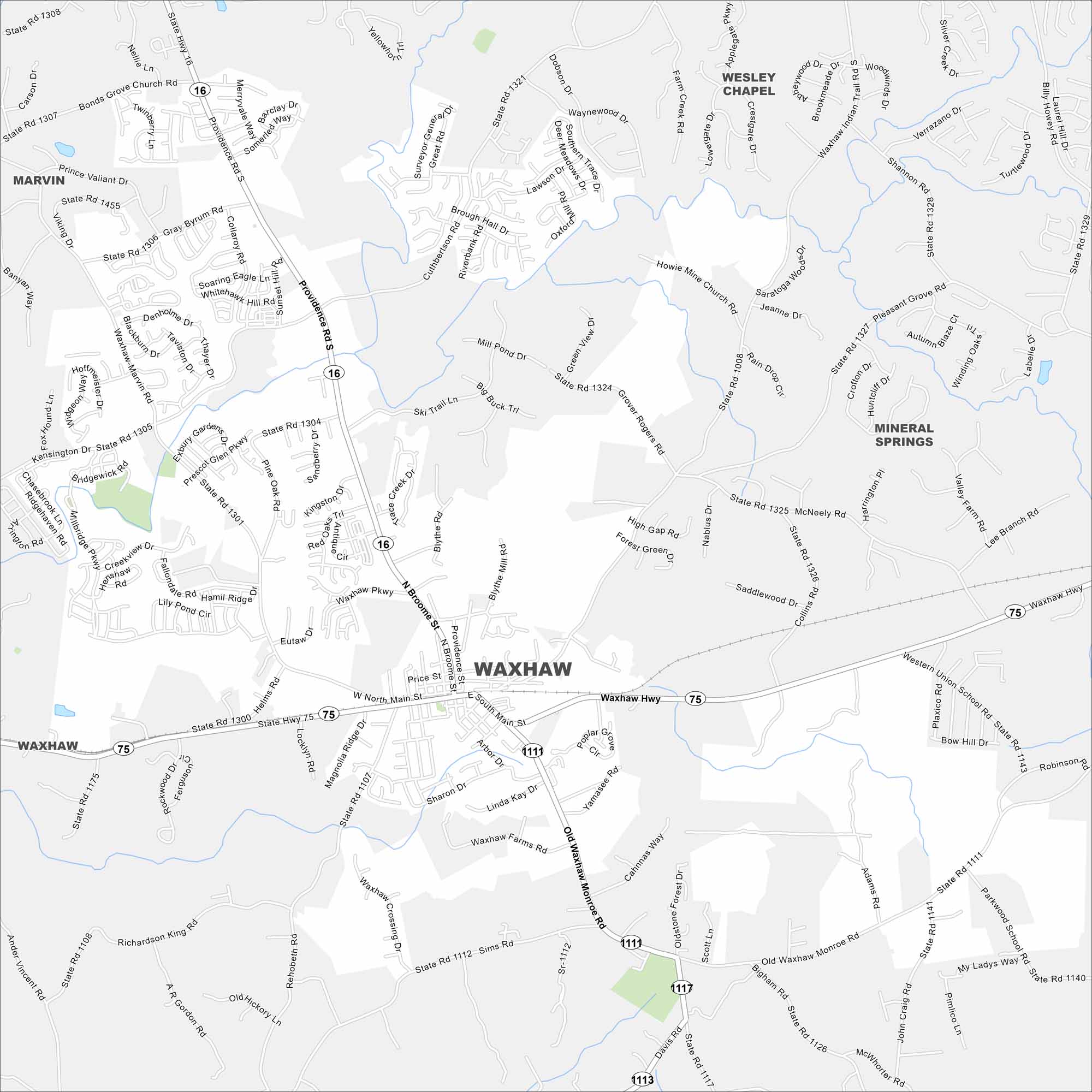 Waxhaw Map North Carolina