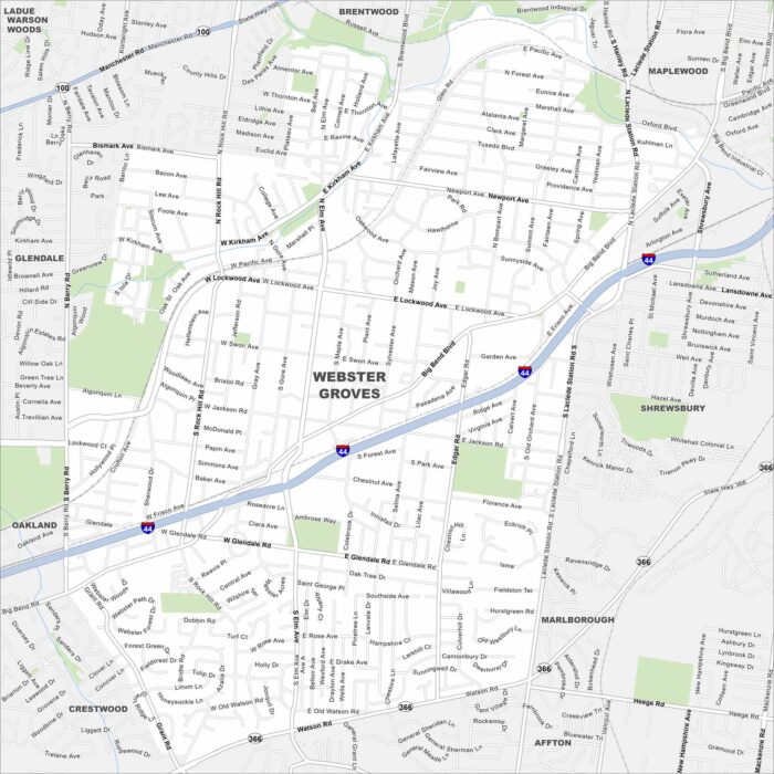 Webster Groves Map Missouri