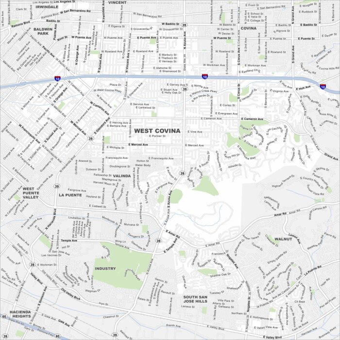 West Covina Map California