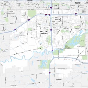 West Des Moines Map Iowa