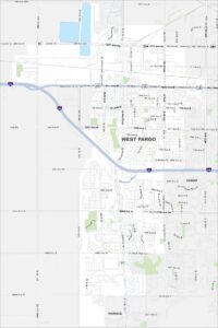 West Fargo Map North Dakota