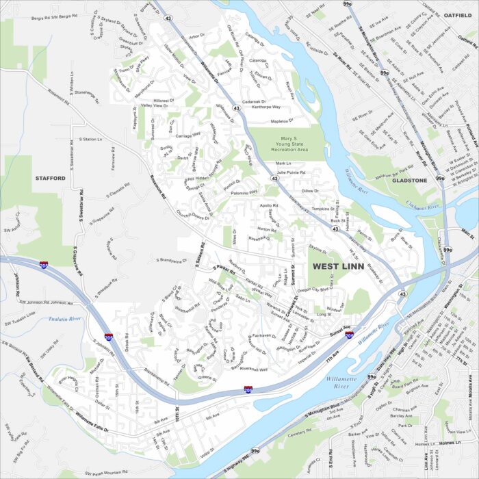 West Linn Map Oregon