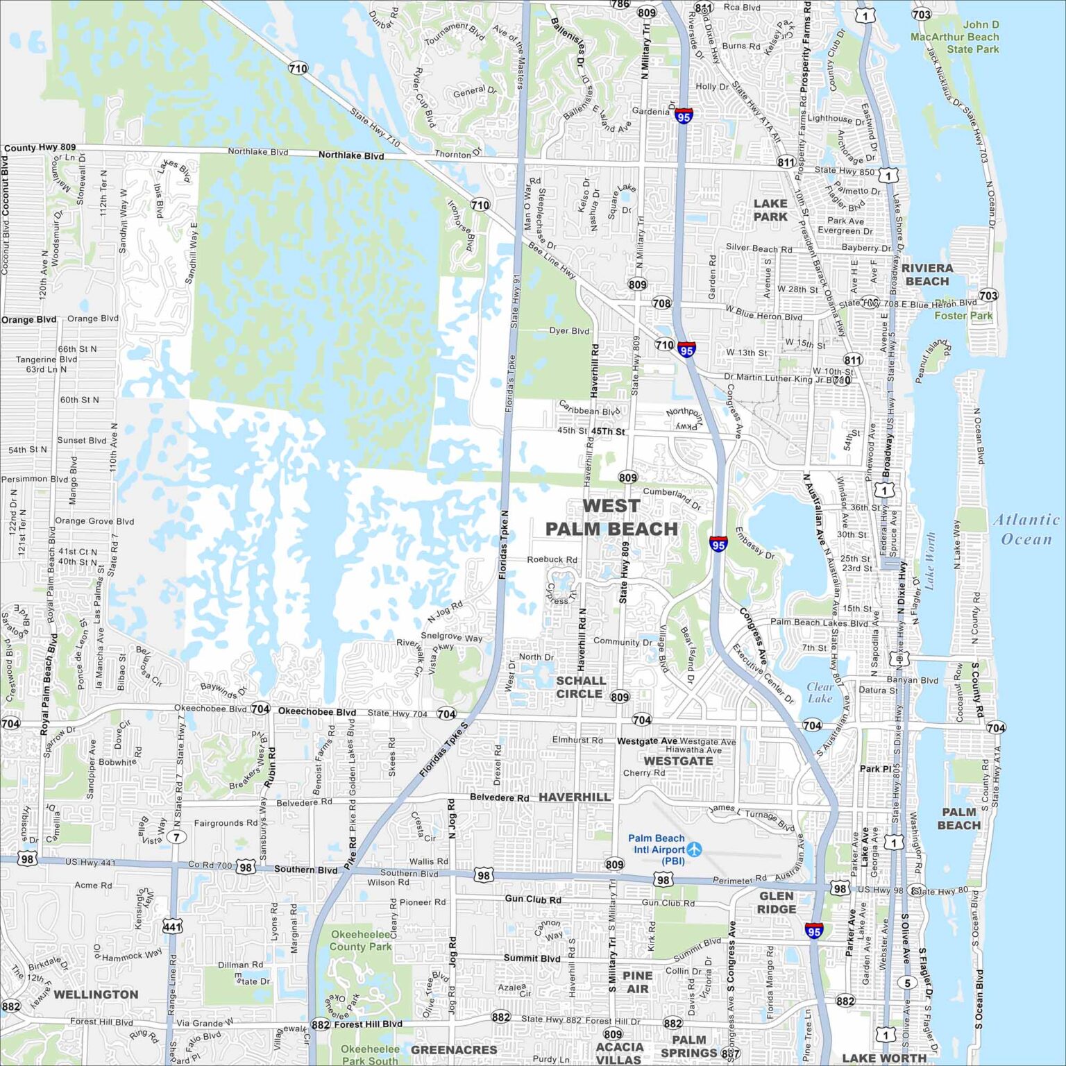 Map Of West Palm Beach Florida US Maps West Palm Beach Map Florida 1536x1536 