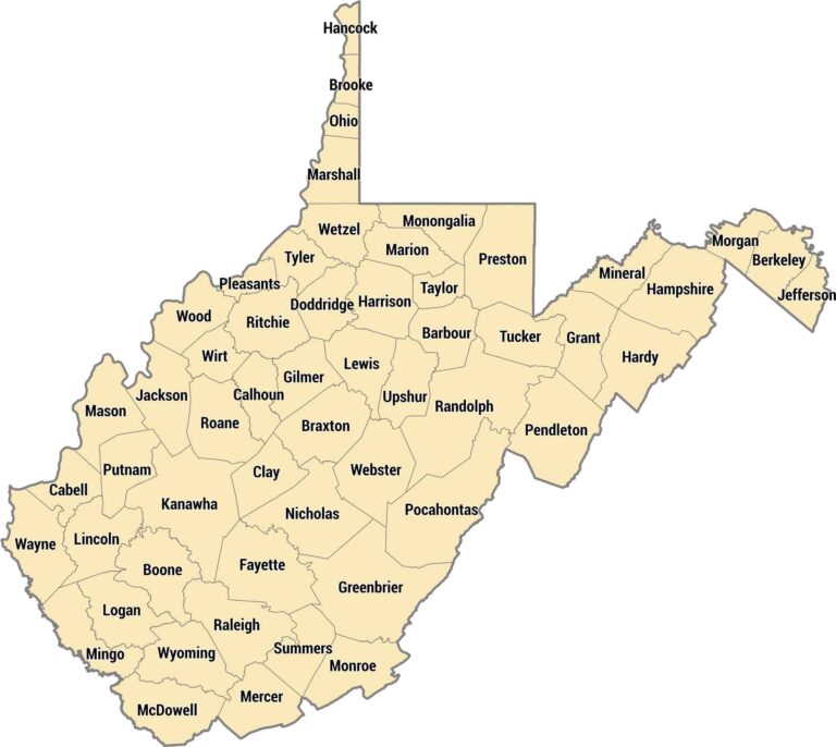 Wv15 Postcode Map West Virginia Zip Code Map - US Maps
