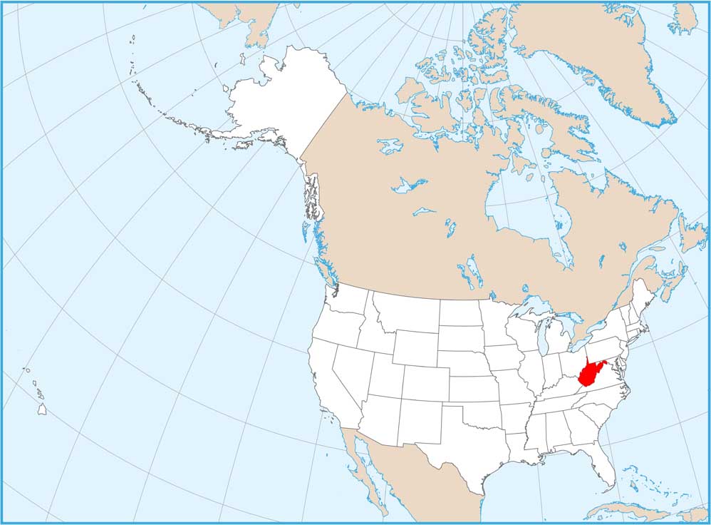 West Virginia Location Map