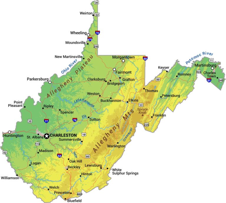 West Virginia Zip Code Map - US Maps