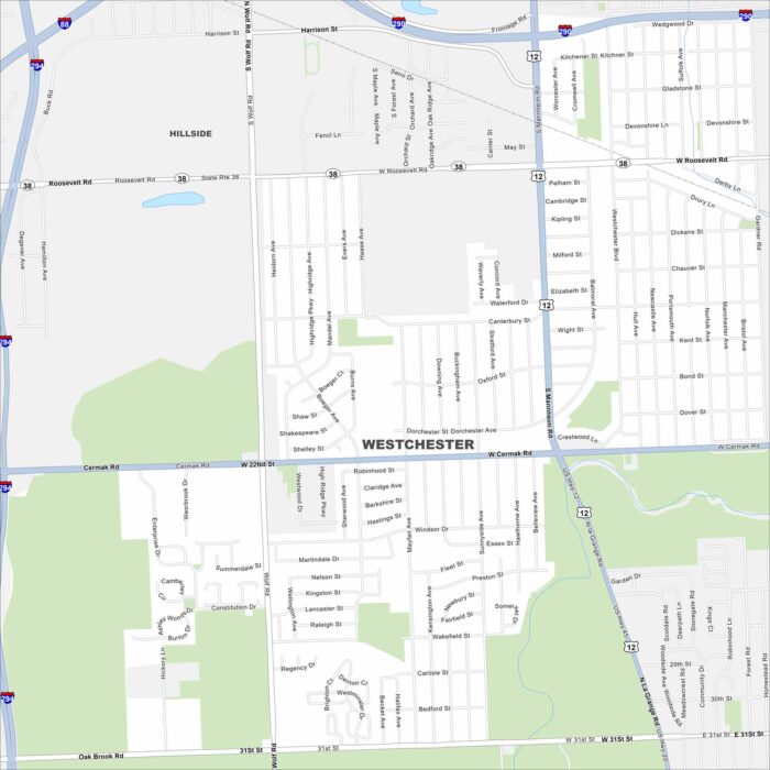 Westchester Map Illinois