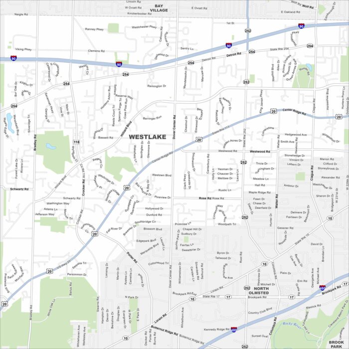 Westlake Map Ohio
