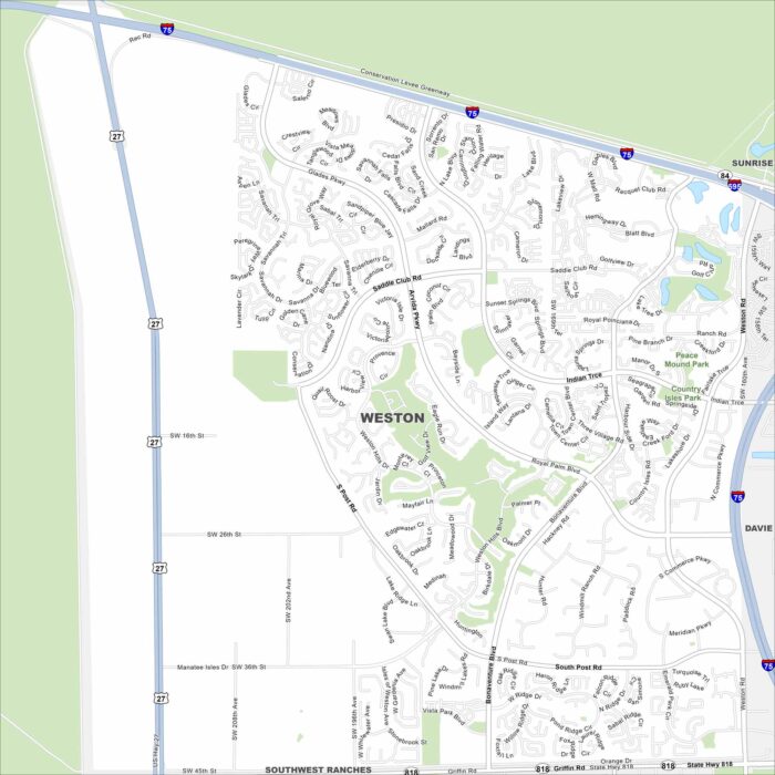 Weston Map Florida