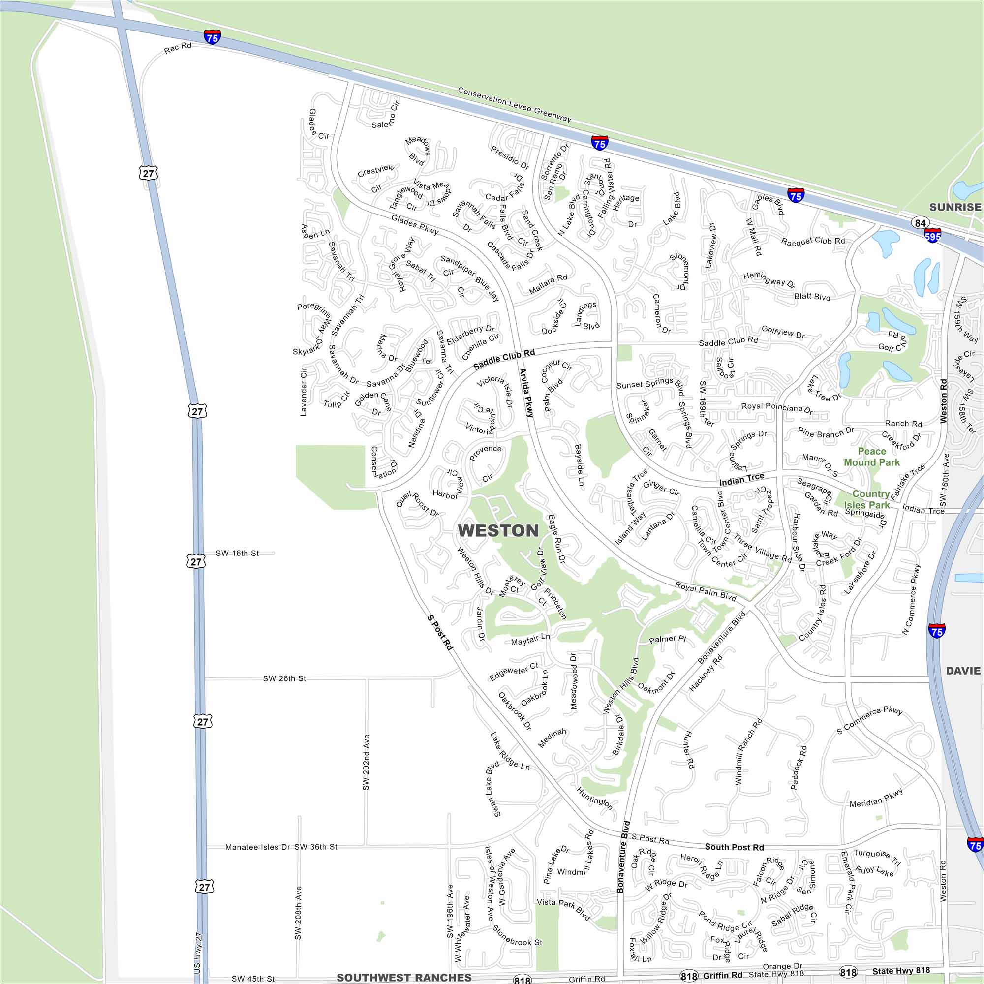 Weston Map Florida