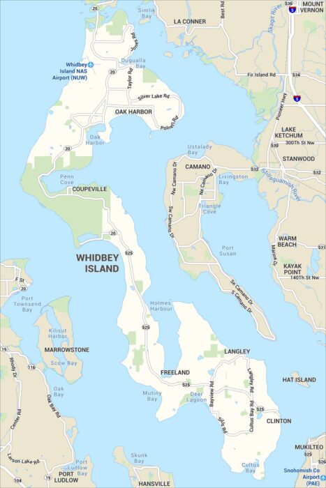 Whidbey Island Map
