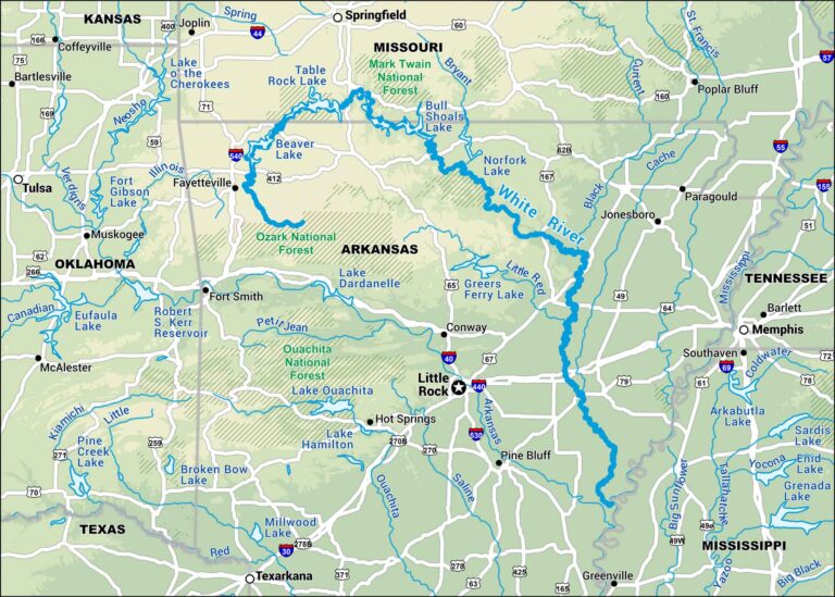 White River Map - US Maps
