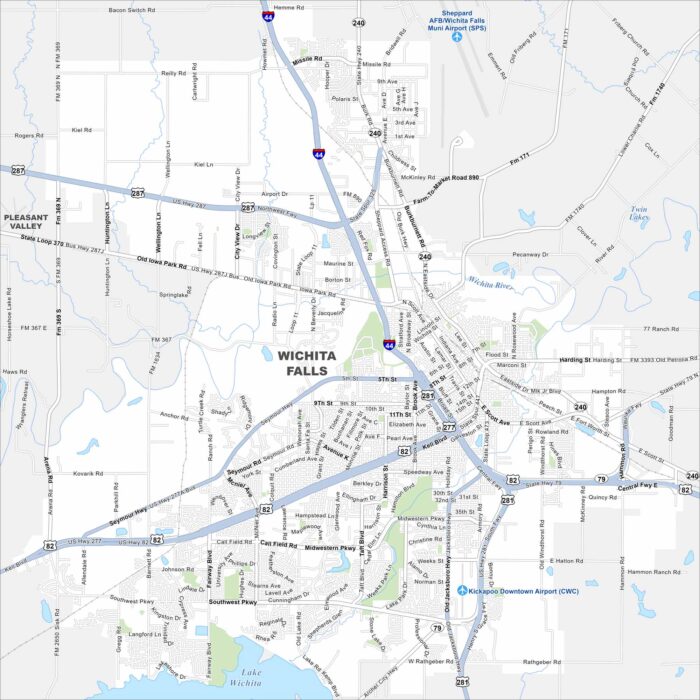 Wichita Falls Map Texas